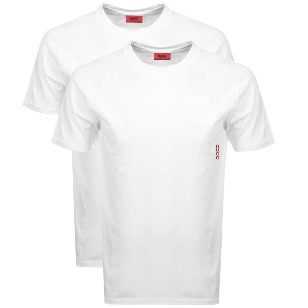 Alternative Image for ProductHUGO Double Pack Crew Neck T Shirt White1